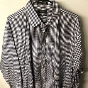 Nordstrom’s mens blue checkered shirt